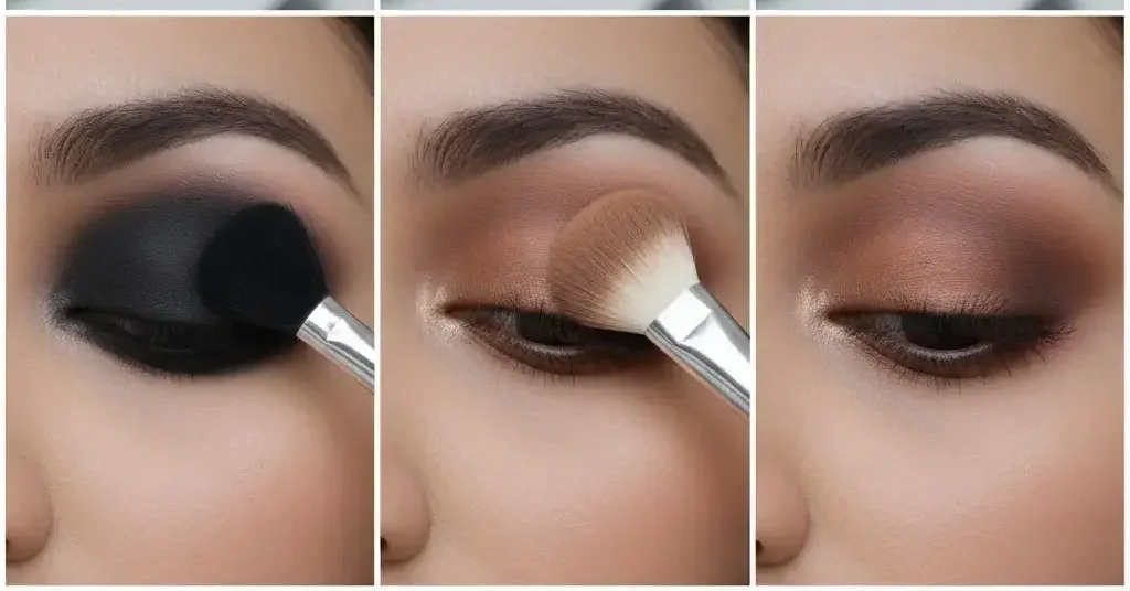 सिर्फ 3 प्रोडक्ट्स से परफेक्ट स्मोकी आई लुक कैसे करें 3 brown black eyeshadow tutorial